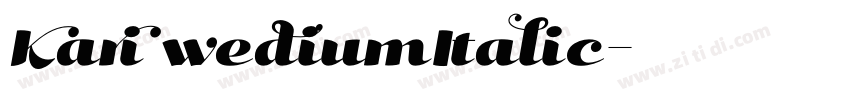 Kari wediumItalic字体转换